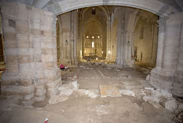 El Monasterio de Irache desveló la cimentación de tres iglesias y restos funerarios