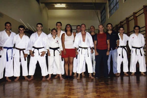 Visita del karateka estellés José Luis Acedo