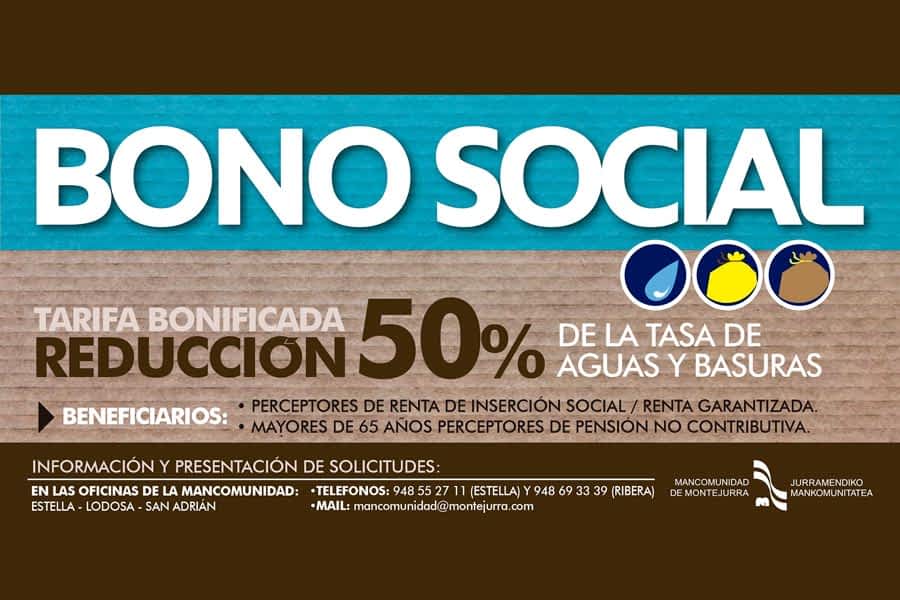 La Mancomunidad de Montejurra informa sobre el ‘Bono Social’  en la tasa de Aguas y Basuras