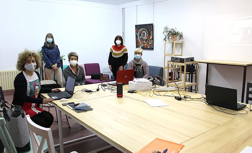 Un espacio de ‘coworking’ en Allo que espera el final de la pandemia