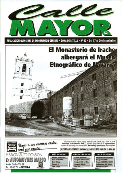 CALLE MAYOR 62 – EL MONASTERIO DE IRACHE ALBERGARÁ EL MUSEO ETNOGRÁFICO DE NAVARRA