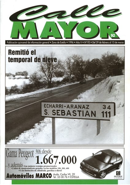 CALLE MAYOR 92 – REMITIÓ EL TEMPORAL DE NIEVE
