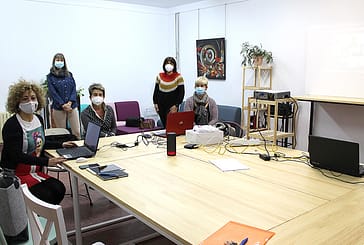 Un espacio de ‘coworking’ en Allo que espera el final de la pandemia