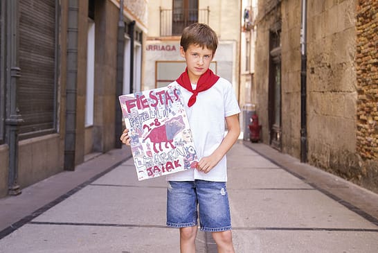 XABI MÍNGUEZ LANA - Ganador del cartel Infantil - 'La vaca agobiada'