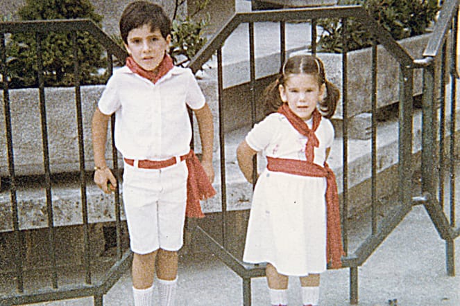 Fiestas de 1981. Sergio San Vicente y Ananka González.