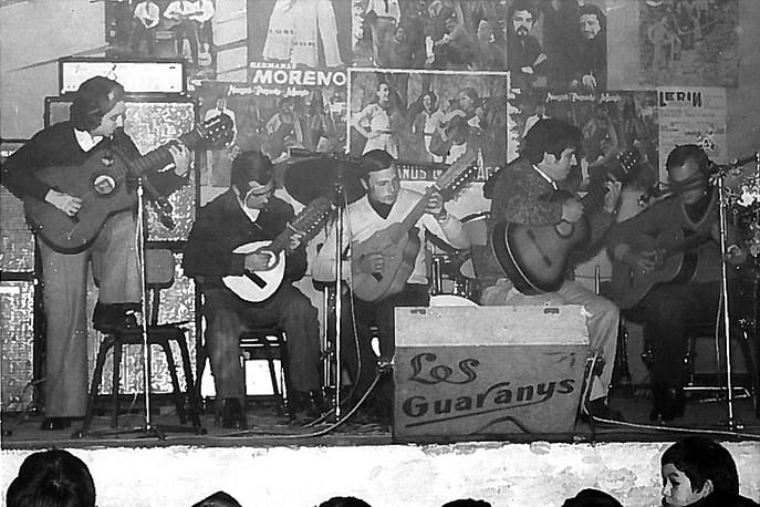 30. 1970. La rondalla del Ega. Félix Ángel Castillo, Pedro Maestu, Mari Cortés, Ramón Cortés, Antonio Ramos.