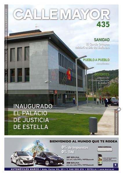 CALLE MAYOR 435 – INAUGURADO EL PALACIO DE JUSTICIA DE ESTELLA