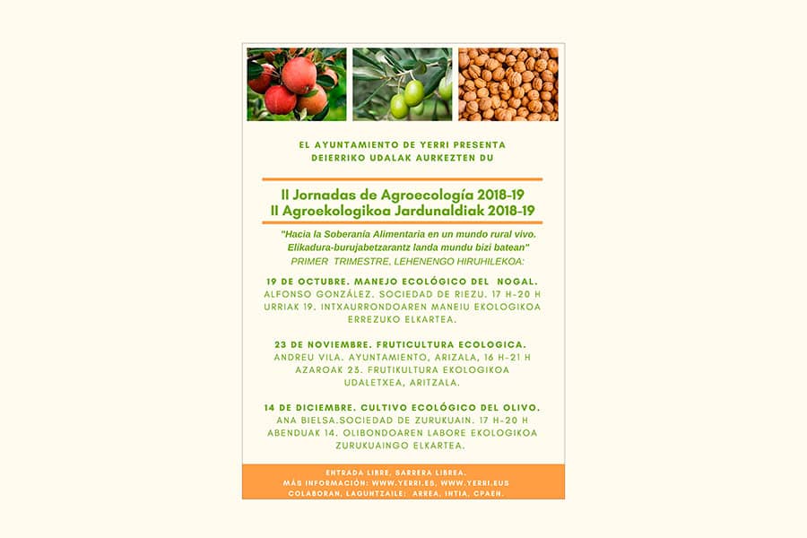 Yerri organiza las II Jornadas de Agroecología