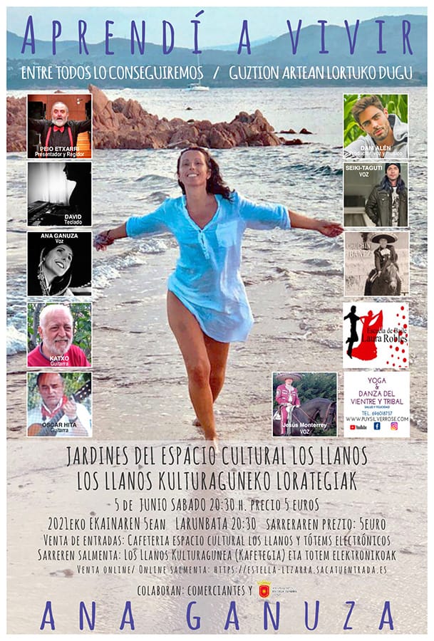 La estellesa Ana Ganuza ofrece, junto a artistas invitados, el concierto ‘Aprendí a vivir’ el 5 de junio en los jardines de San Benito